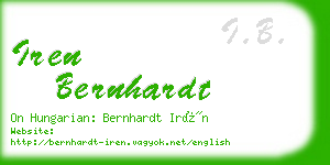 iren bernhardt business card